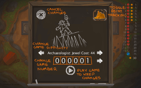 Jewel of Kings Gameplay Options.